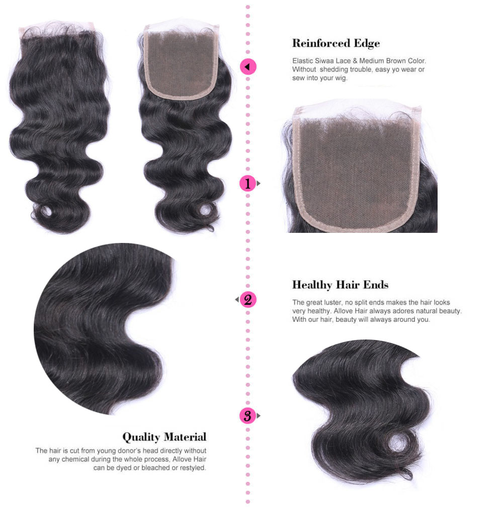 body wave closure product show