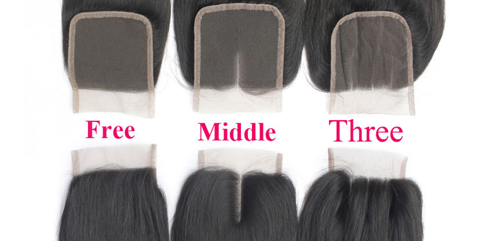 free middle three lace closure